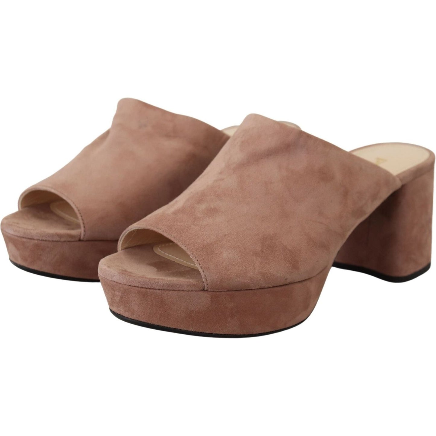 Prada Elegant Dark Rose Suede Heels Prada Dim Gray