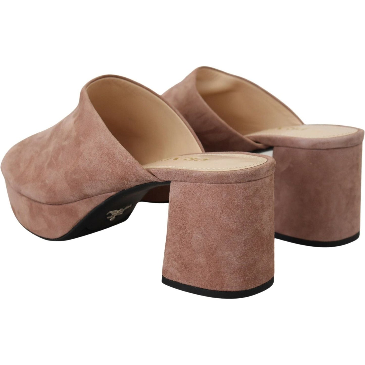 Prada Elegant Dark Rose Suede Heels Prada Dim Gray