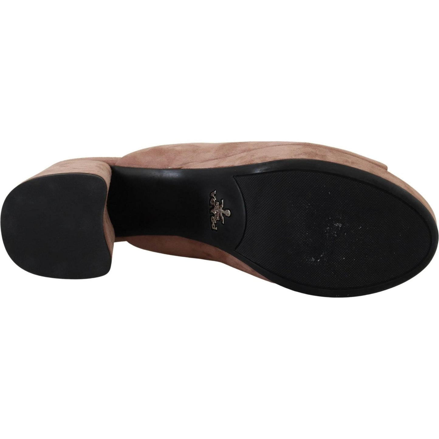 Prada Elegant Dark Rose Suede Heels Prada Black