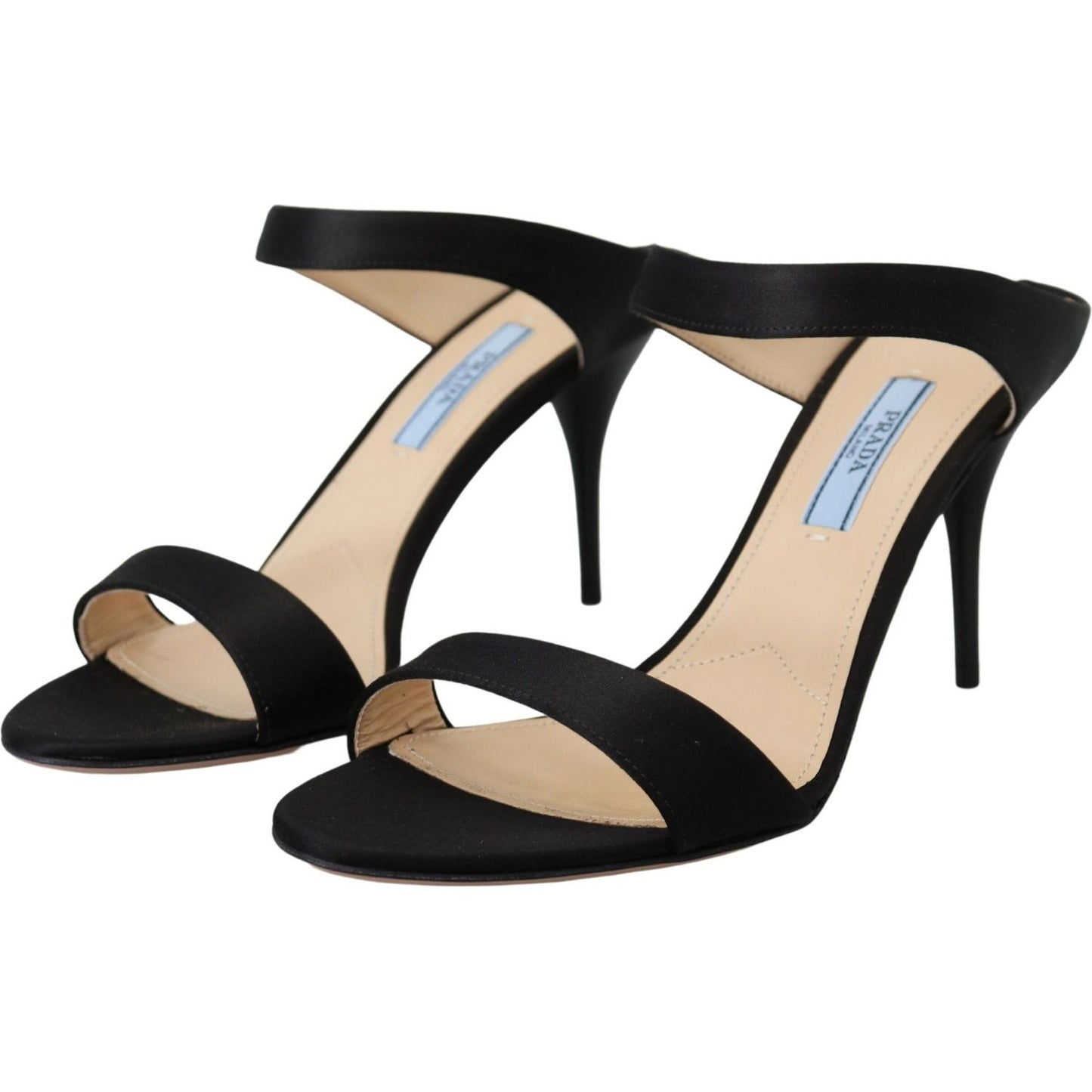 Prada Elegant Black Leather Heels Pumps Prada Black