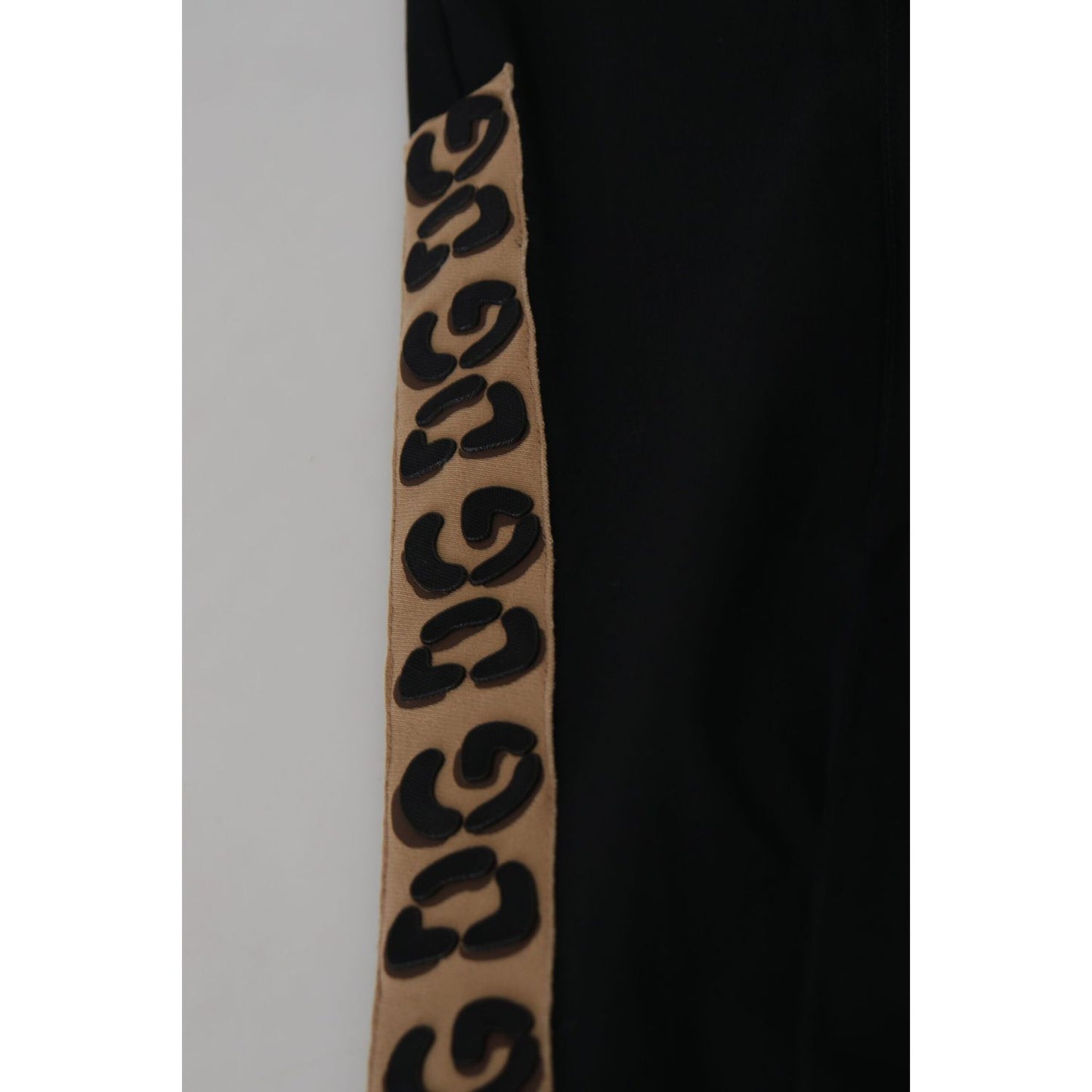Dolce & Gabbana Elegant Leopard Print Cropped Pants Dolce & Gabbana Dark Gray