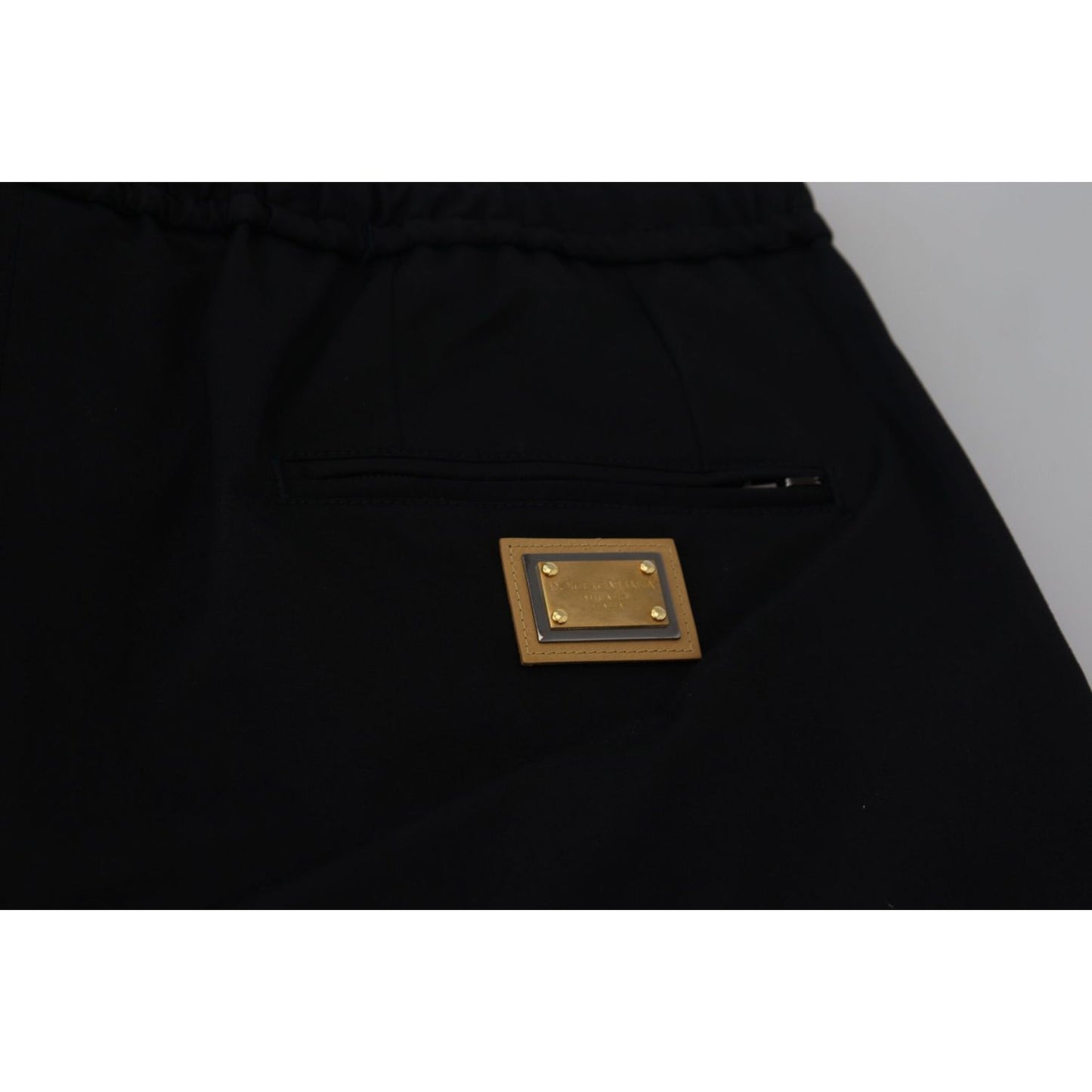 Dolce & Gabbana Elegant Leopard Print Cropped Pants Dolce & Gabbana Black