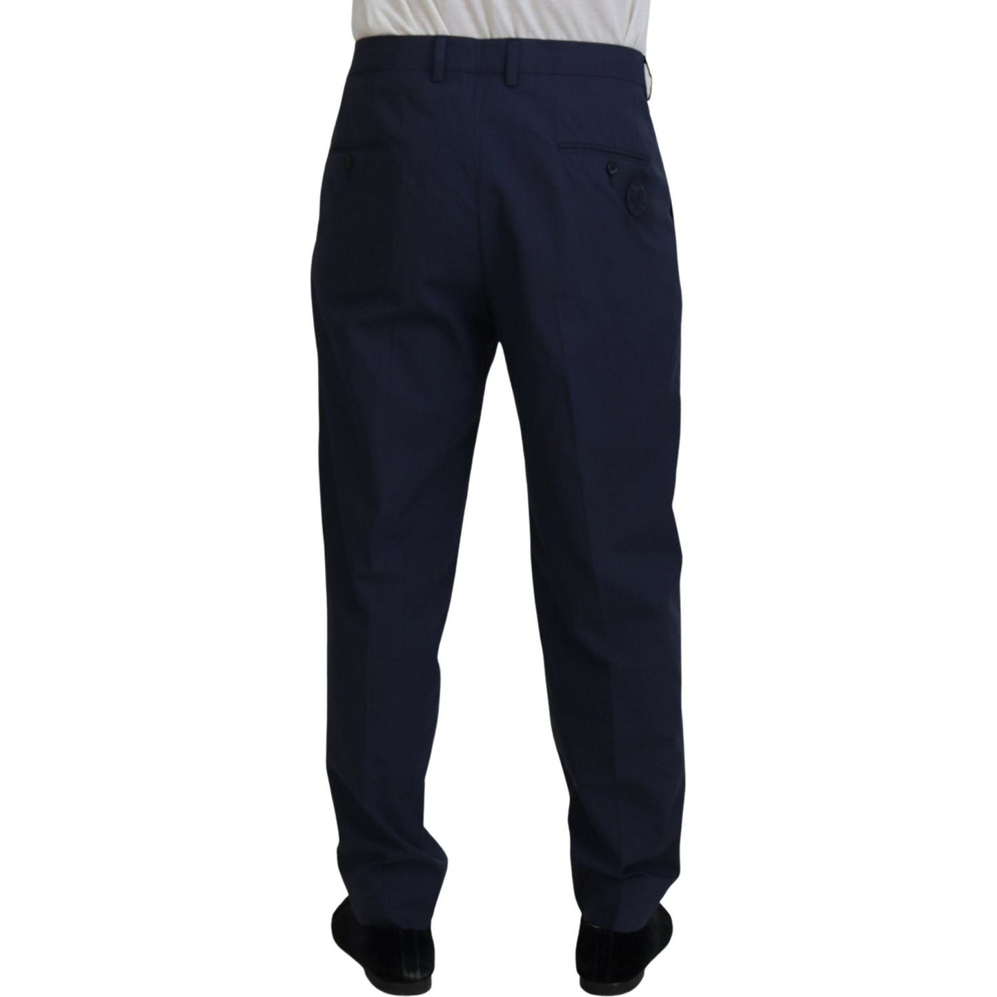 Dolce & Gabbana Elegant Dark Blue Chino Dress Pants Dolce & Gabbana Black