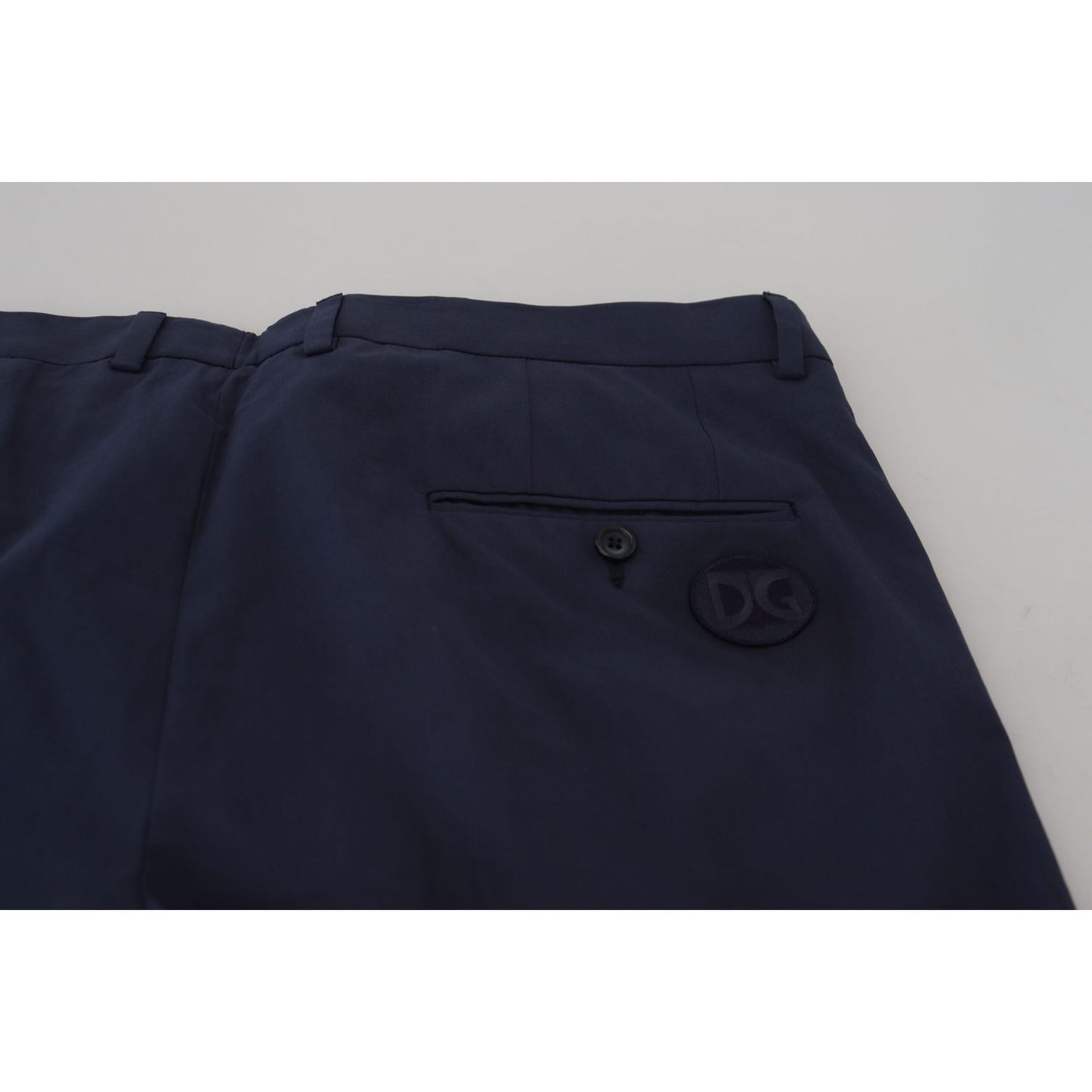 Dolce & Gabbana Elegant Dark Blue Chino Dress Pants Dolce & Gabbana Gray