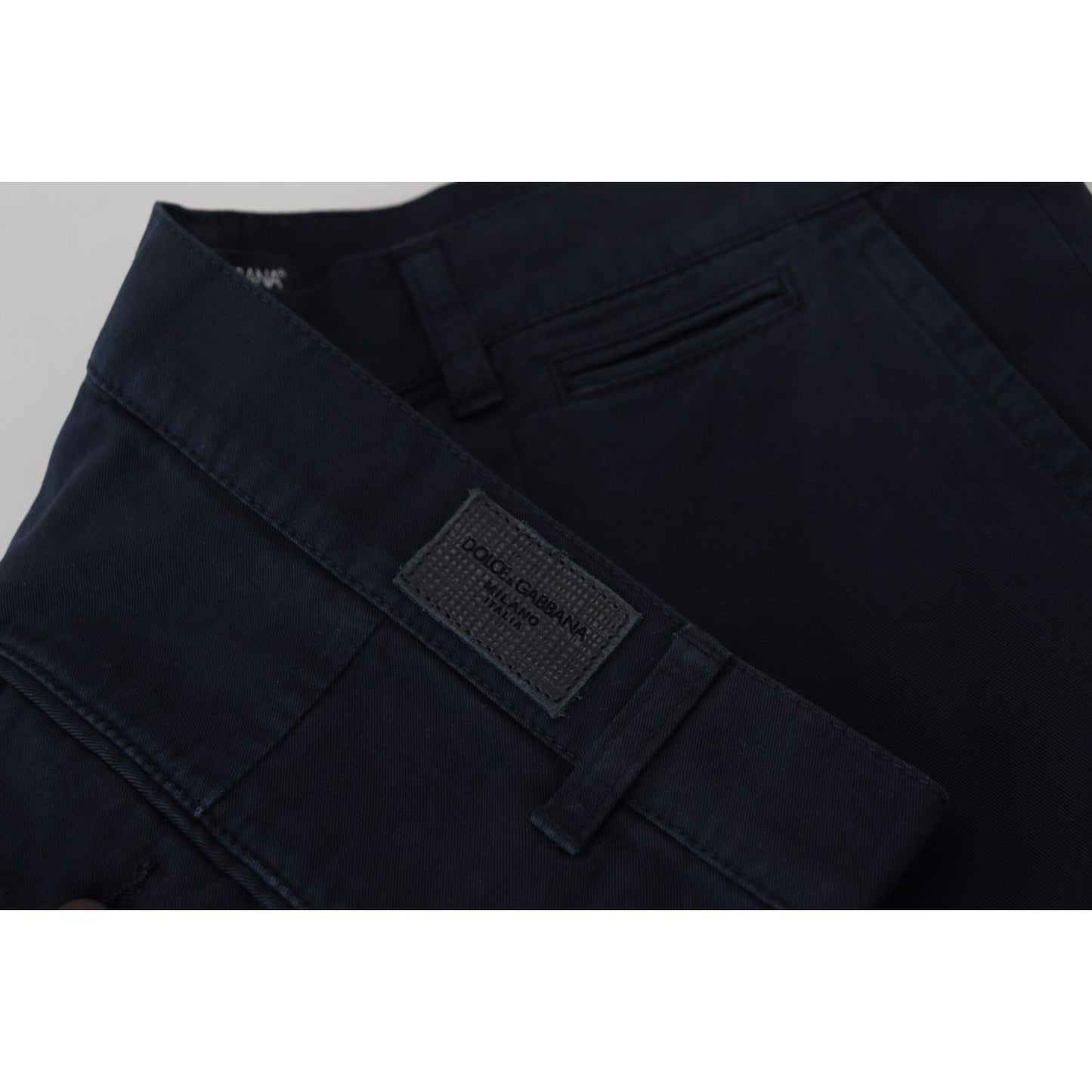 Dolce & Gabbana Elegant Dress Chinos in Blue Dolce & Gabbana Black