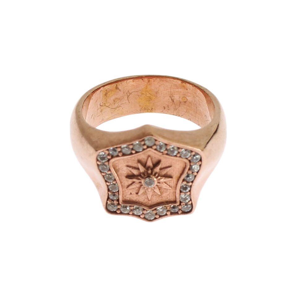 Nialaya Chic Pink Gold Plated Sterling Silver Ring Ring Nialaya Rosy Brown