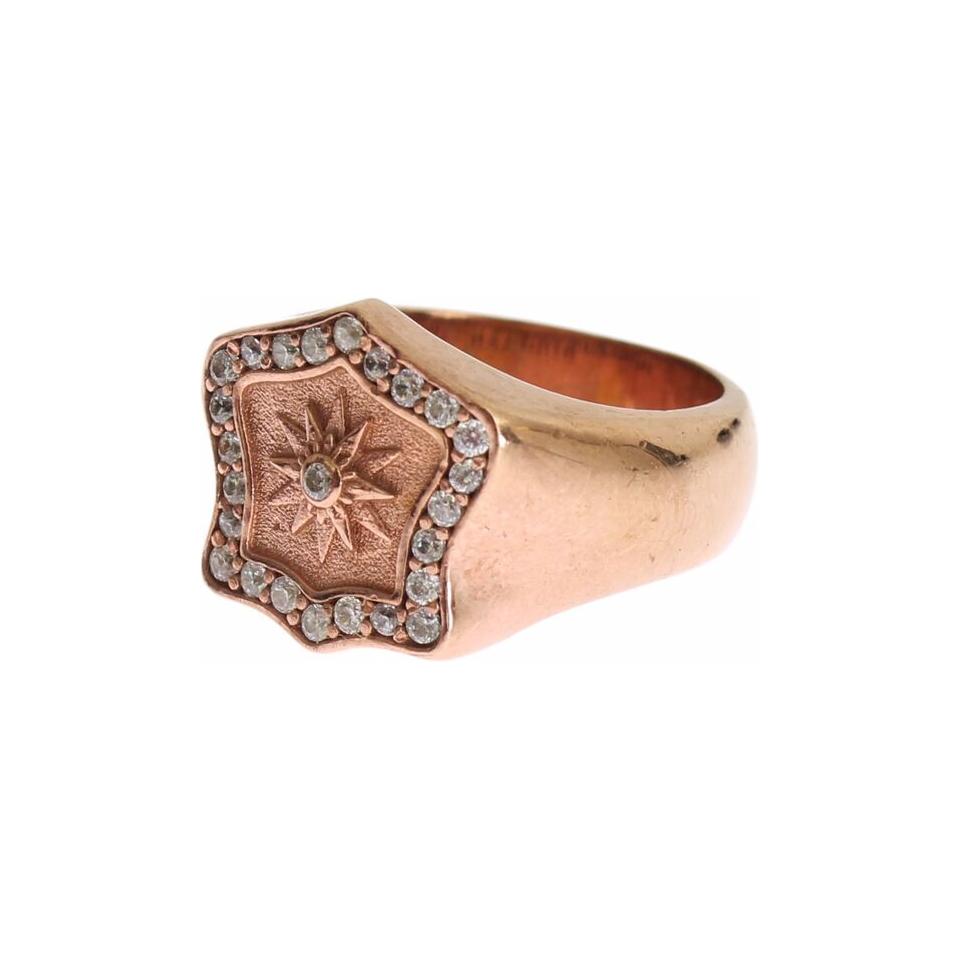 Nialaya Chic Pink Gold Plated Sterling Silver Ring Ring Nialaya Tan