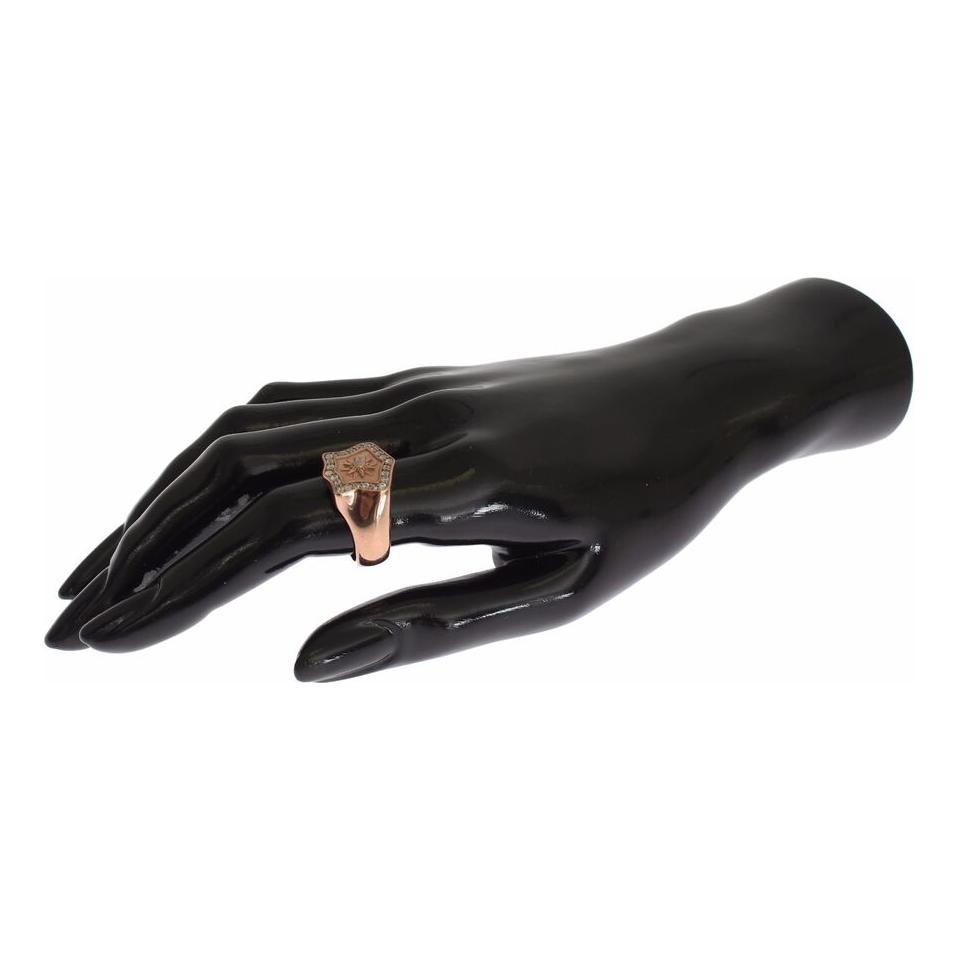 Nialaya Chic Pink Gold Plated Sterling Silver Ring Ring Nialaya Dark Slate Gray
