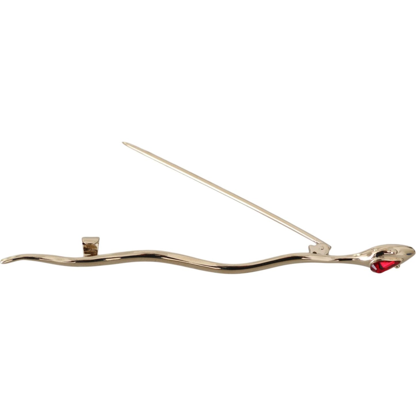 Dolce & Gabbana Elegant Silver Crystal Brooch Pin Brooch Dolce & Gabbana Rosy Brown