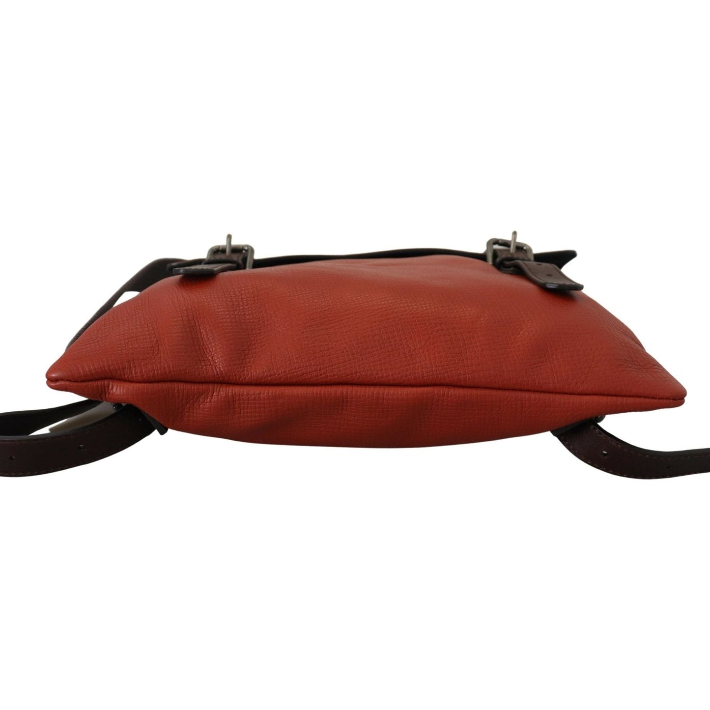 Dolce & Gabbana Elegant Calfskin Leather Backpack in Orange Dolce & Gabbana Saddle Brown