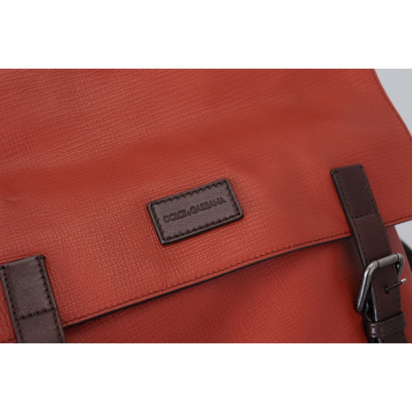 Dolce & Gabbana Elegant Calfskin Leather Backpack in Orange Dolce & Gabbana Sienna