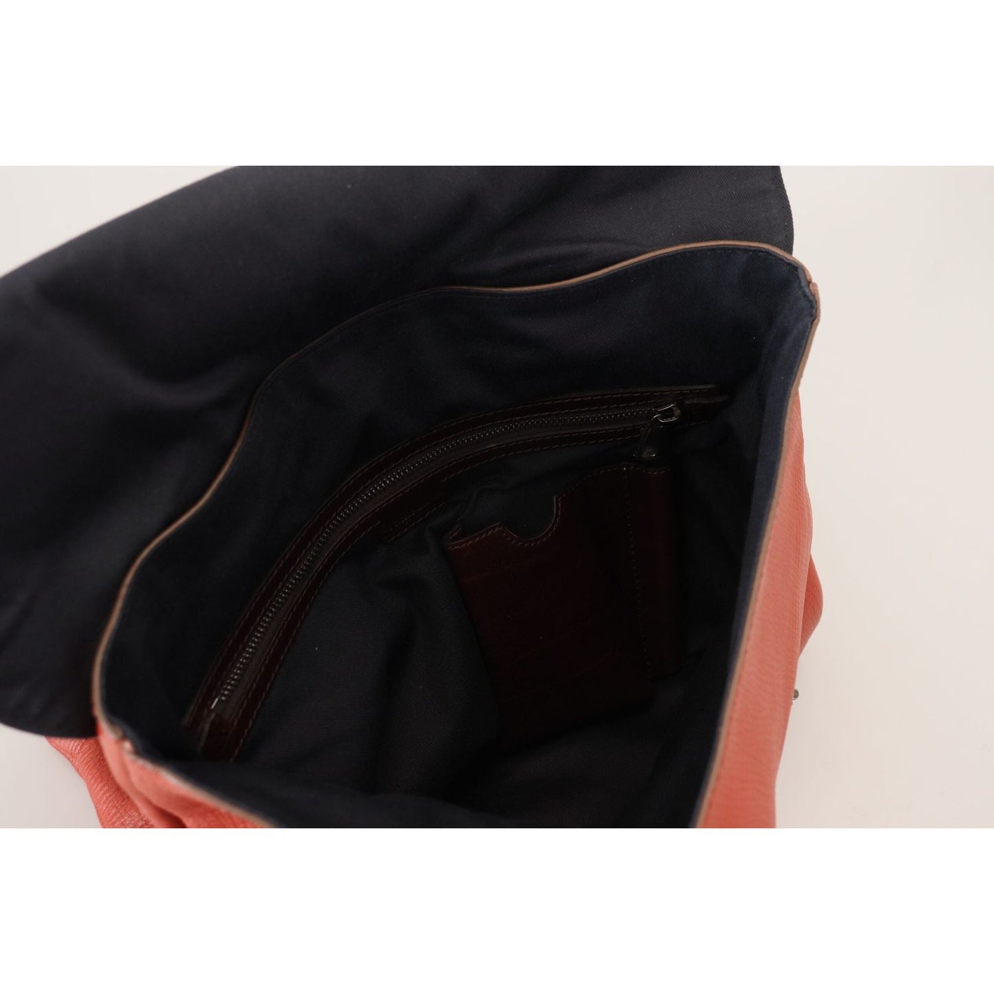 Dolce & Gabbana Elegant Calfskin Leather Backpack in Orange Dolce & Gabbana Black