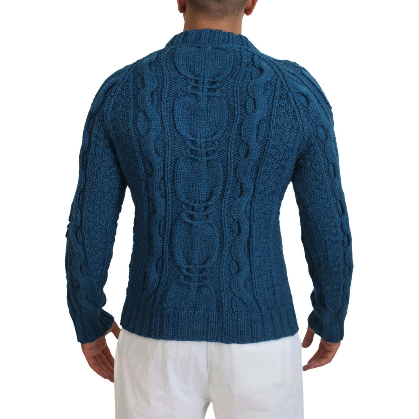 Dolce & Gabbana Elegant Blue Crewneck Sweater Dolce & Gabbana Dark Slate Gray