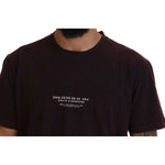 Dolce & Gabbana Elegant Bordeaux Crewneck Tee Dolce & Gabbana Black