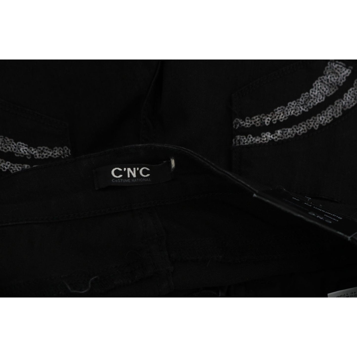 Costume National Elegant Black Mid Waist Slim Fit Jeans Costume National Black