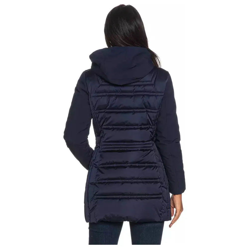 Yes Zee Blue Polyester Women Jacket Yes Zee Dark Slate Gray
