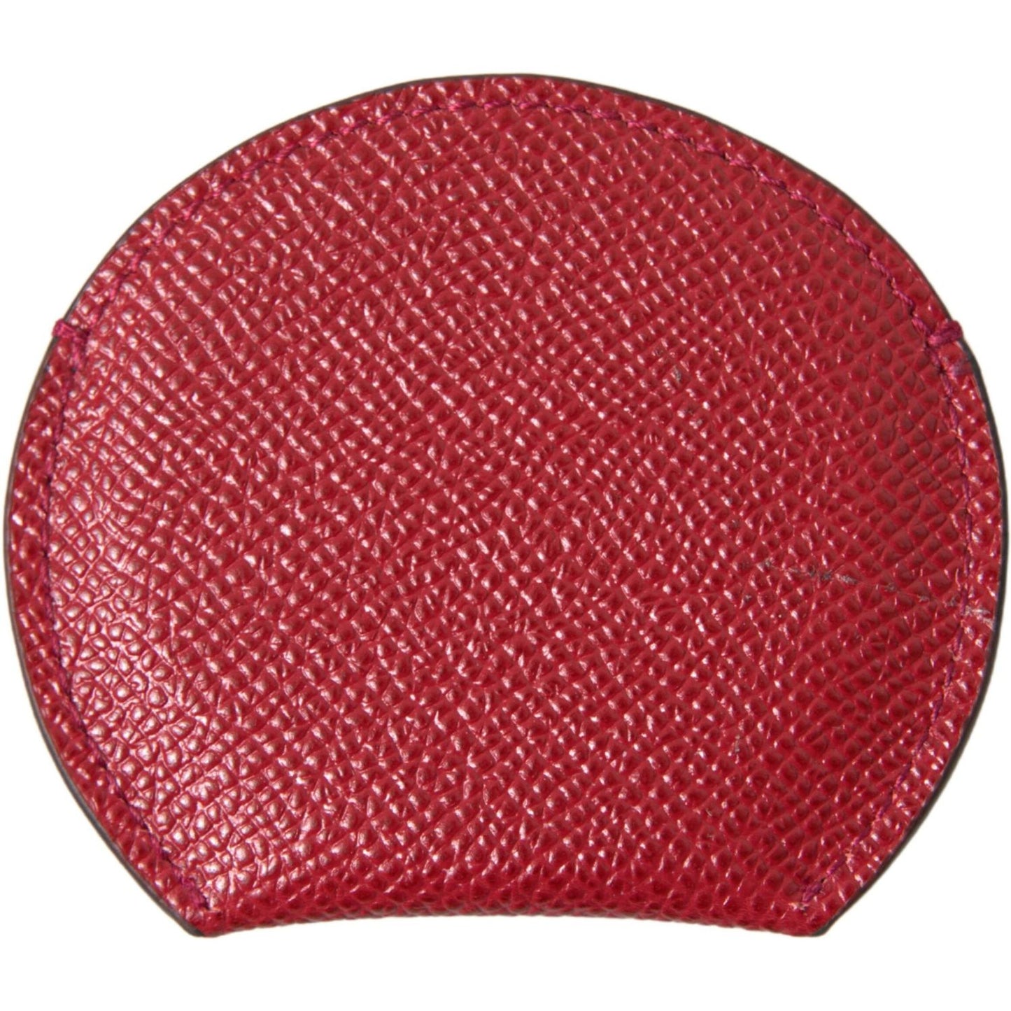 Dolce & Gabbana Chic Red Leather Hand Mirror Holder Dolce & Gabbana Brown