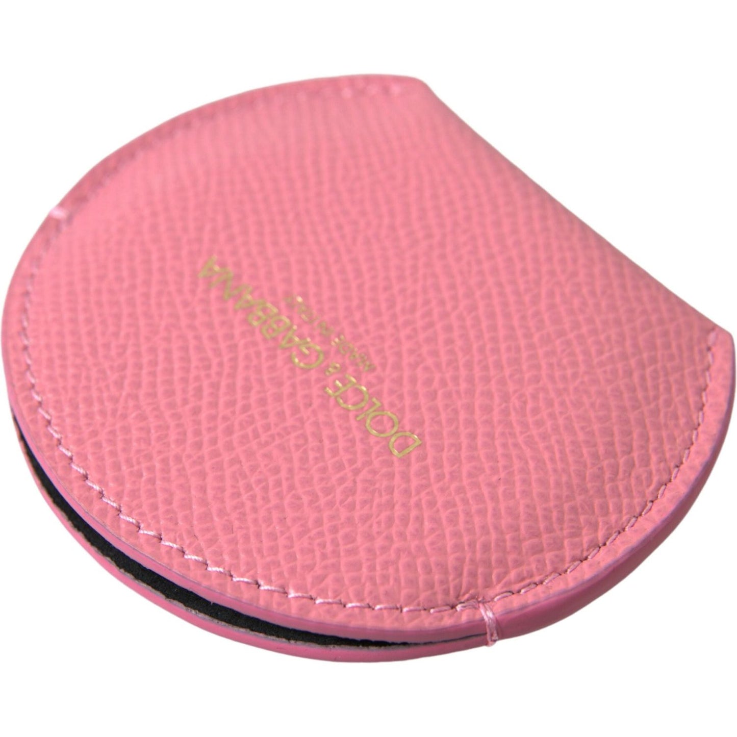 Dolce & Gabbana Elegant Pink Leather Mirror Holder Dolce & Gabbana Light Coral