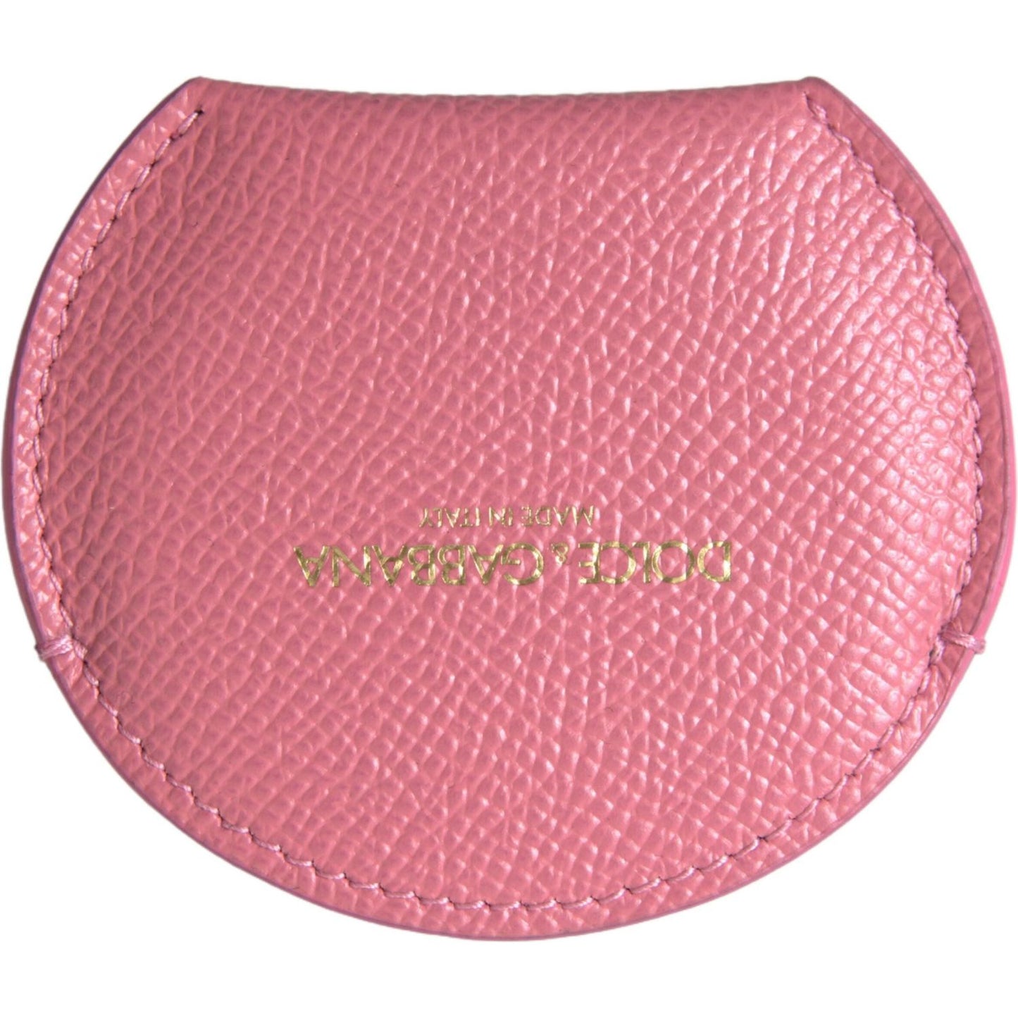 Dolce & Gabbana Elegant Pink Leather Mirror Holder Dolce & Gabbana Pale Violet Red