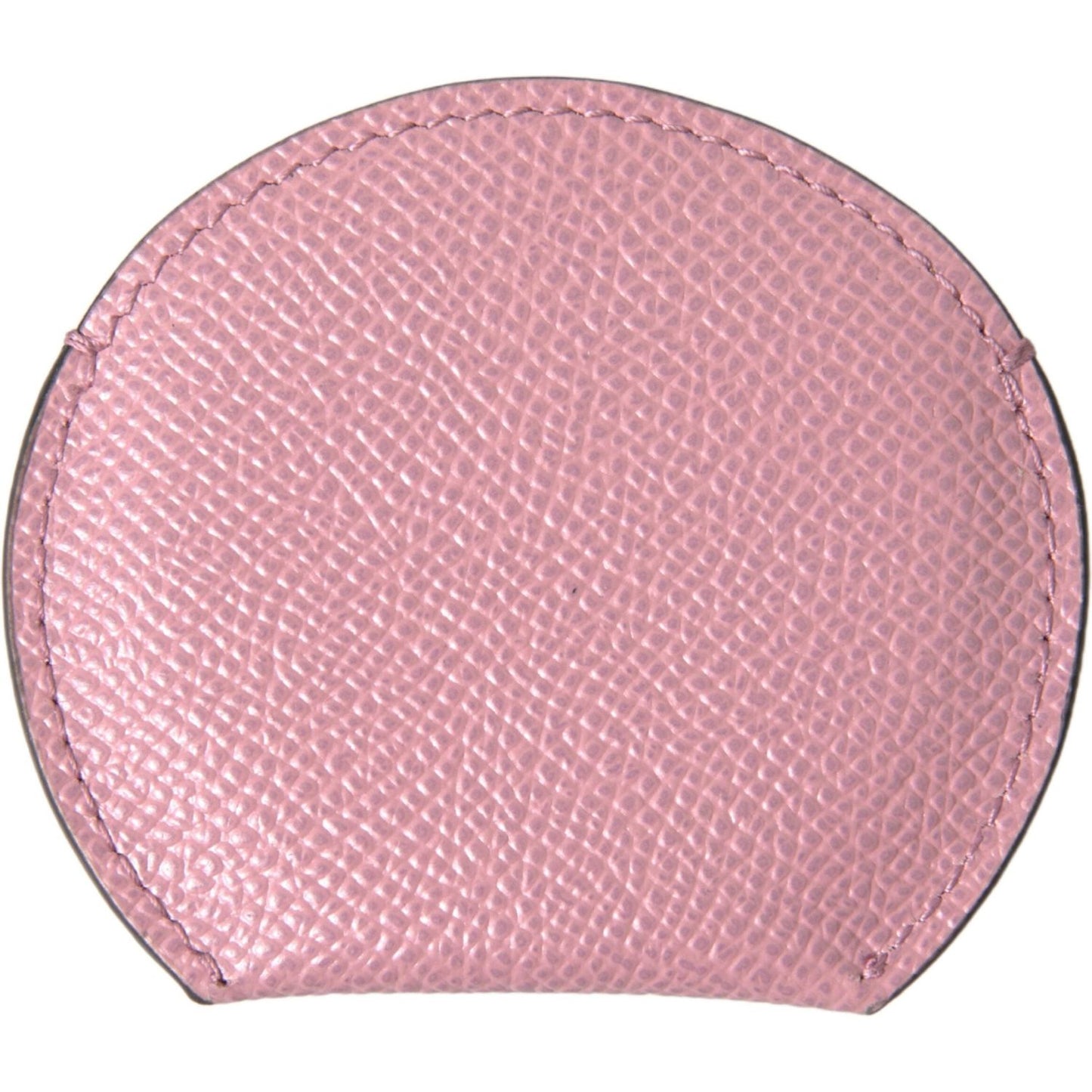 Dolce & Gabbana Elegant Pink Leather Hand Mirror Holder Dolce & Gabbana Rosy Brown