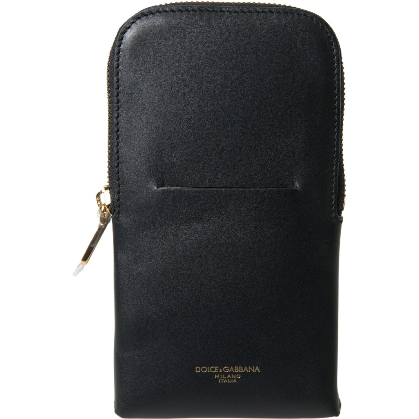 Dolce & Gabbana Elegant Leather Wristlet Clutch Dolce & Gabbana Dark Slate Gray