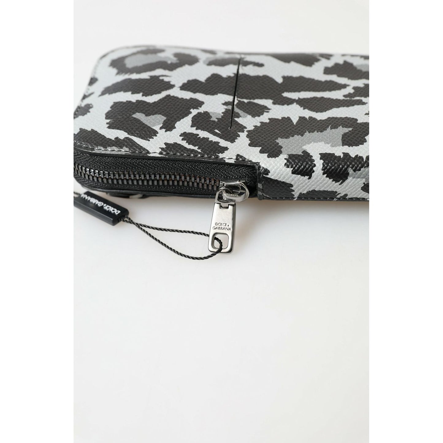 Dolce & Gabbana Elegant Leather Crossbody Phone Bag Dolce & Gabbana Dark Slate Gray