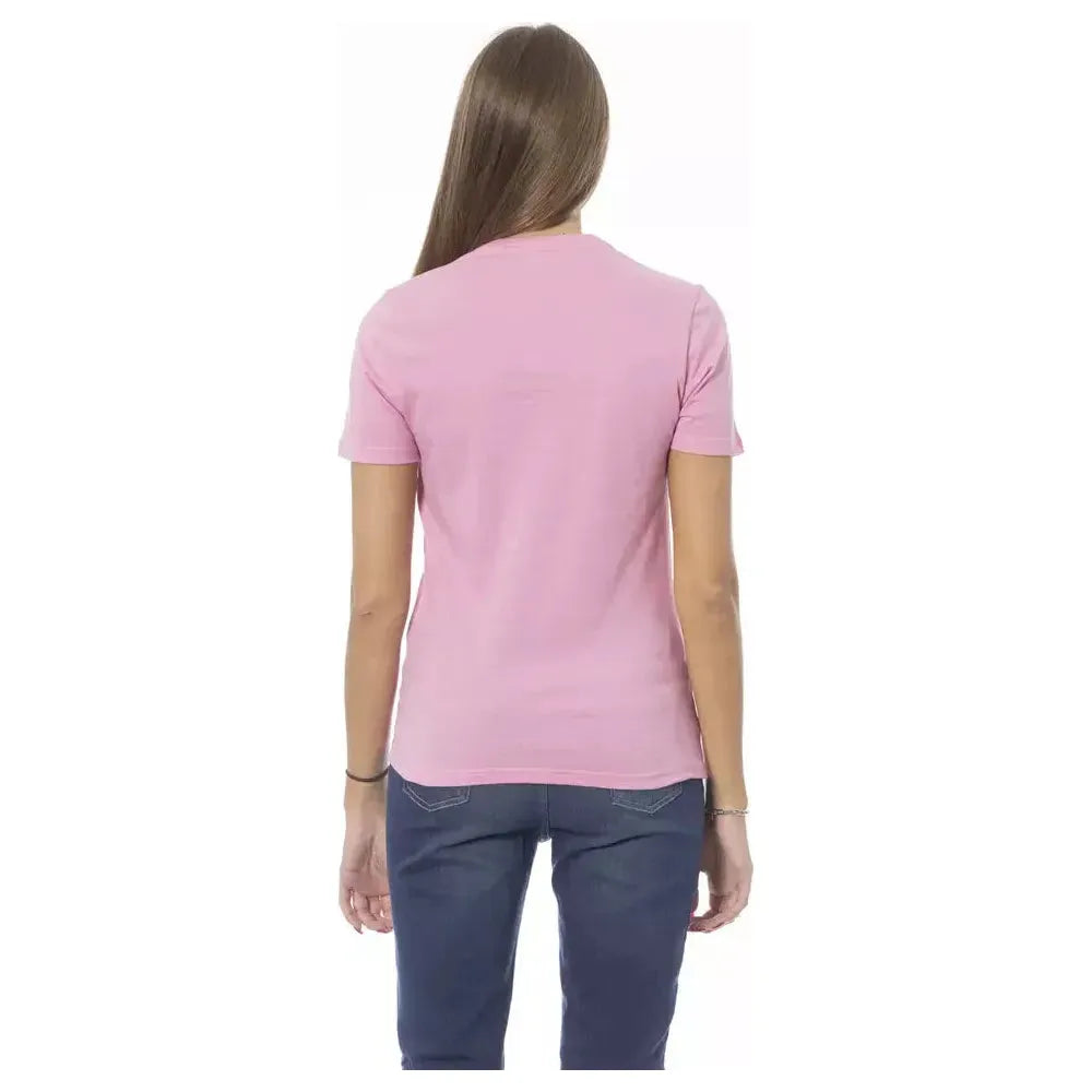 Baldinini Trend Multicolor Cotton Women T-Shirt Baldinini Trend Gray