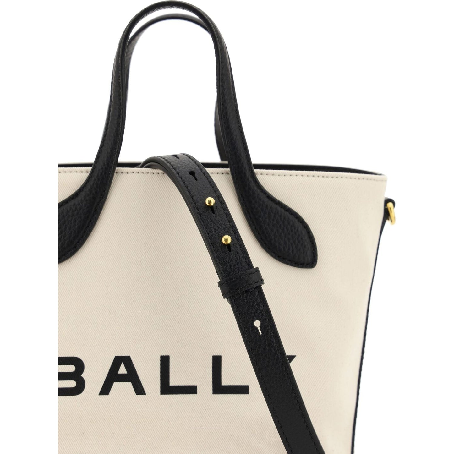 Bally Elegant Monogram Bucket Bag in Black & White Bally Dark Slate Gray