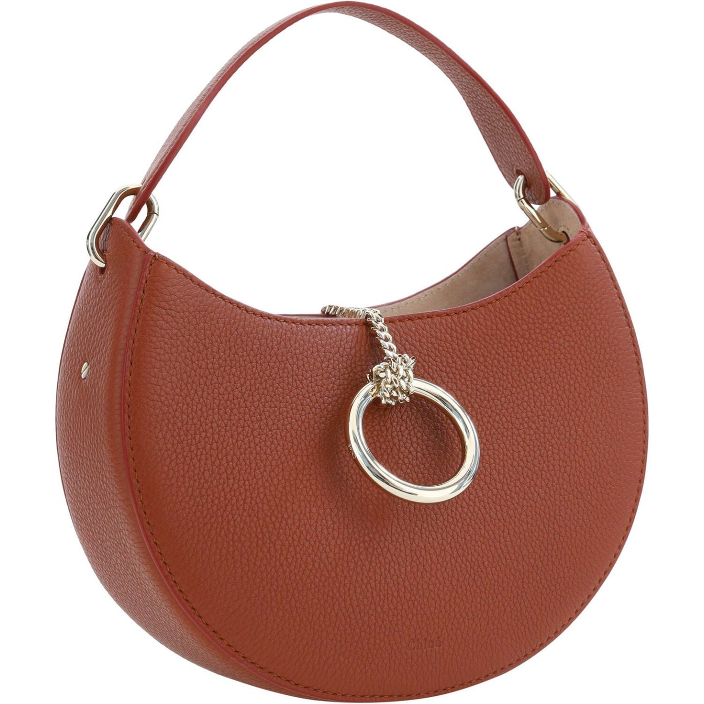 Chloé Sepia Brown Small Arlène Leather Shoulder Bag Chloé Sienna