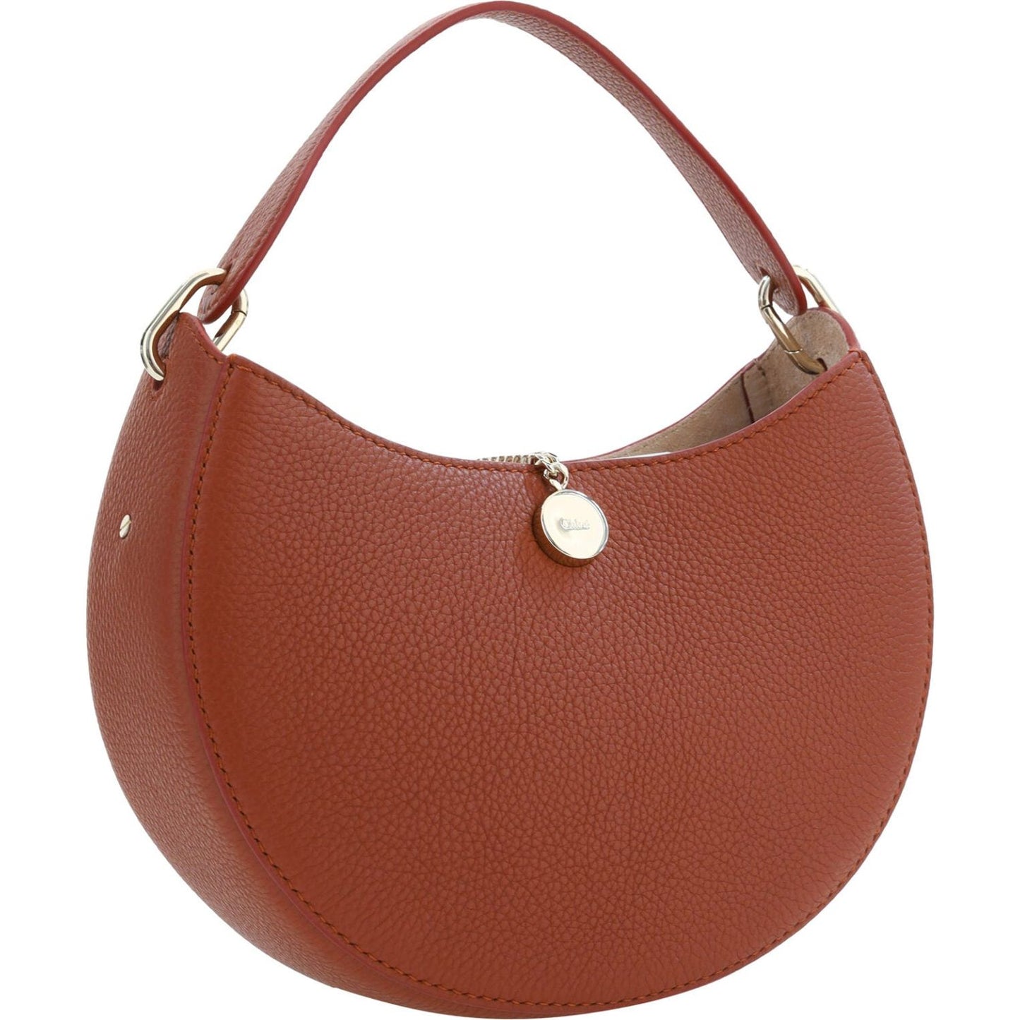 Chloé Sepia Brown Small Arlène Leather Shoulder Bag Chloé Sienna