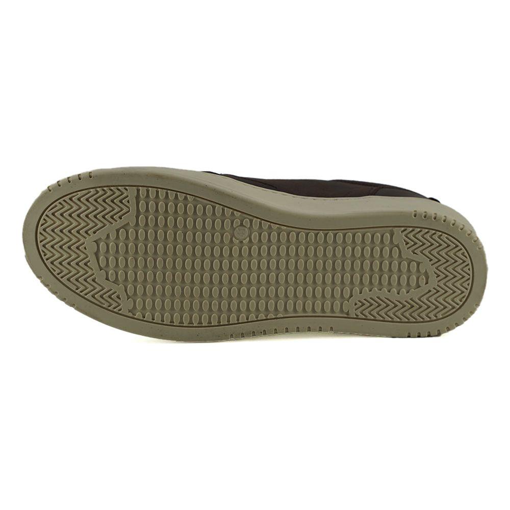Saxone of Scotland Exclusive Leather Fabric Sneakers in Brown Saxone of Scotland Dim Gray