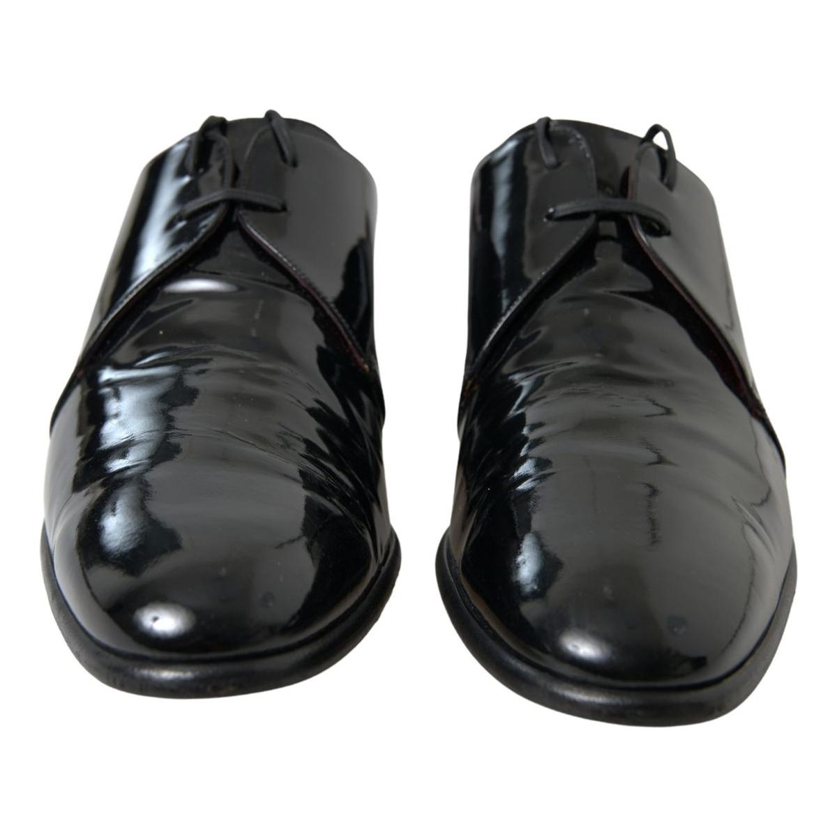 Dolce & Gabbana Elegant Black Patent Leather Formal Men's Shoes Dolce & Gabbana Dark Slate Gray