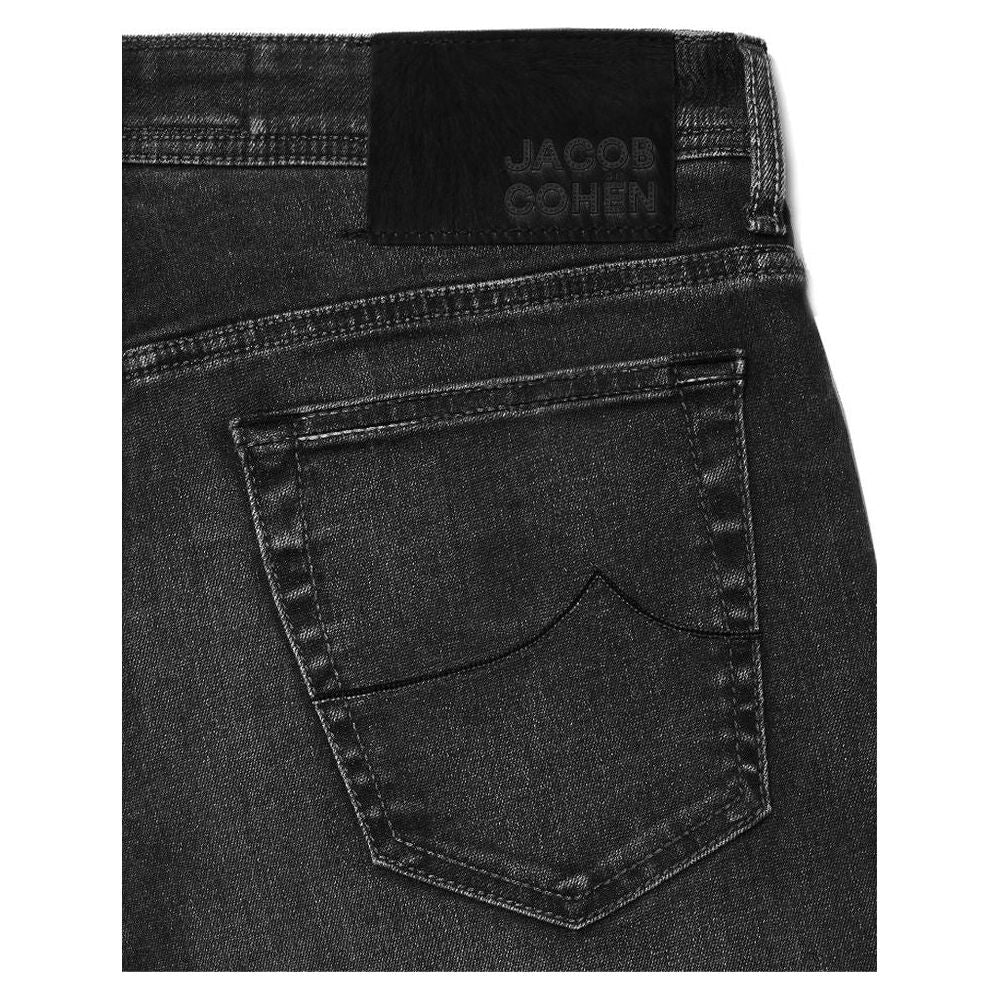 Jacob Cohen Elegant Slim Fit Black Stretch Jeans Jacob Cohen Dark Slate Gray