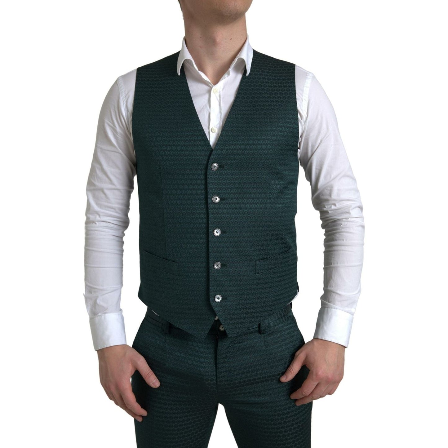 Dolce & Gabbana Emerald Elegance Slim Fit 3-Piece Suit Dolce & Gabbana Gray