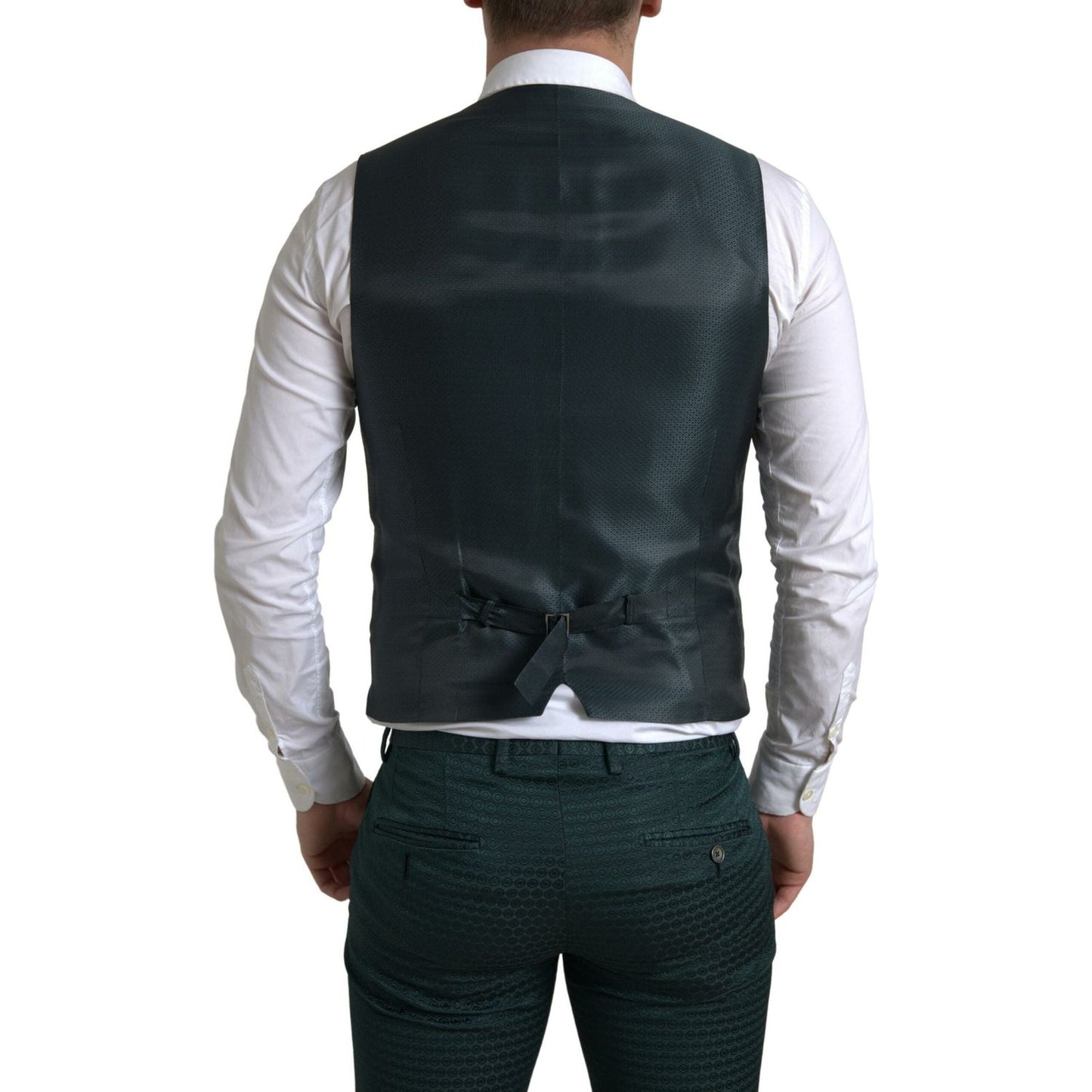 Dolce & Gabbana Emerald Elegance Slim Fit 3-Piece Suit Dolce & Gabbana Dark Slate Gray