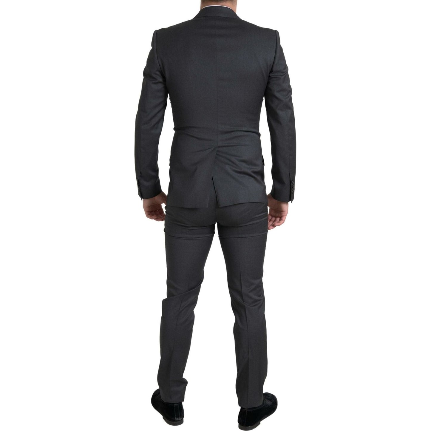 Dolce & Gabbana Sleek Grey Slim Fit Double Breasted Suit Dolce & Gabbana Dark Slate Gray
