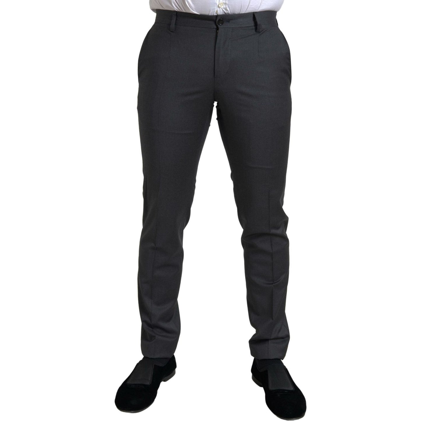 Dolce & Gabbana Sleek Grey Slim Fit Double Breasted Suit Dolce & Gabbana Dark Slate Gray