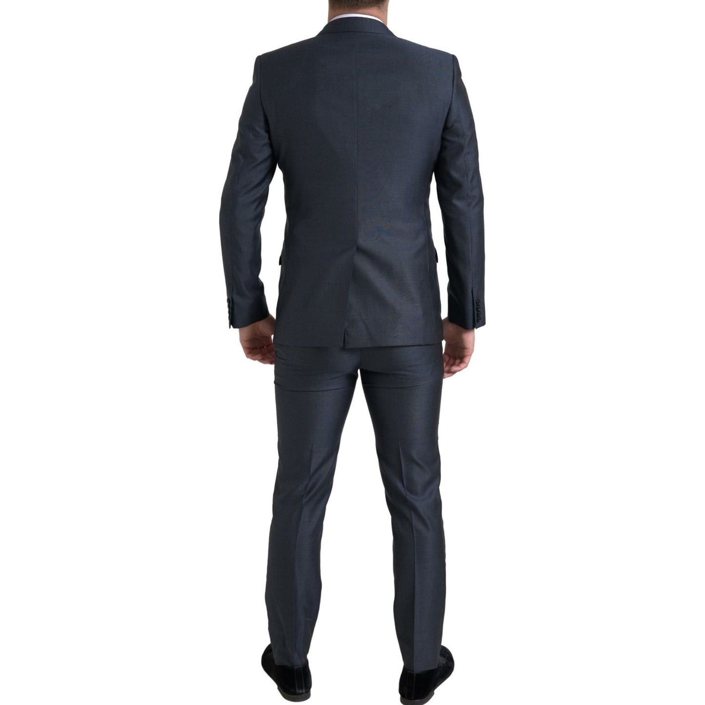 Dolce & Gabbana Elegant Blue Silk Blend Martini Suit Dolce & Gabbana Dark Slate Gray
