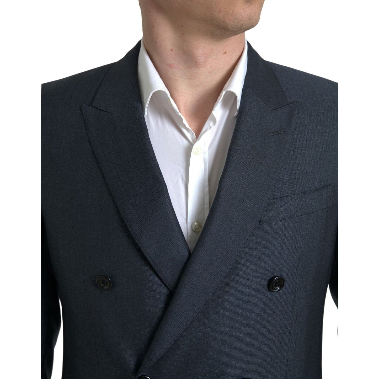 Dolce & Gabbana Elegant Blue Silk Blend Martini Suit Dolce & Gabbana Dark Slate Gray