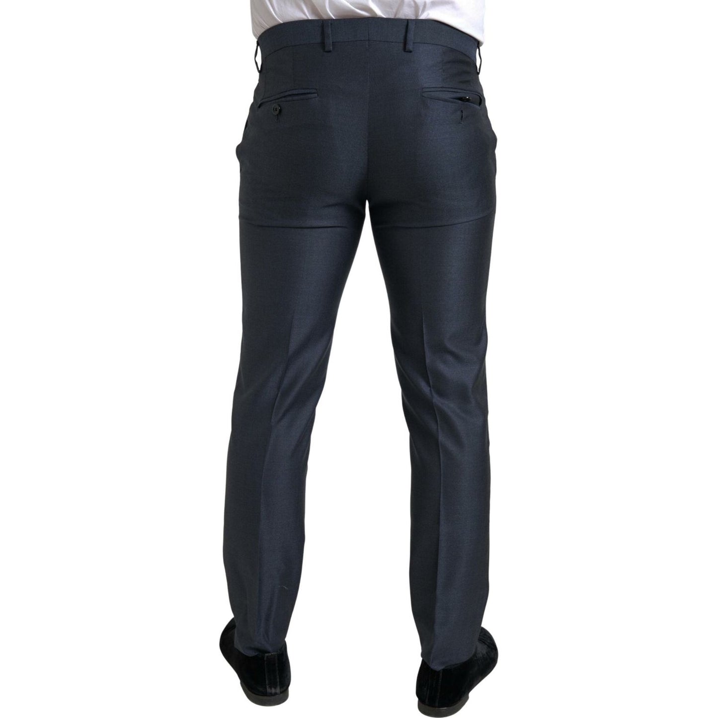 Dolce & Gabbana Elegant Blue Silk Blend Martini Suit Dolce & Gabbana Dark Slate Gray