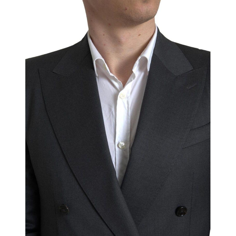 Dolce & Gabbana Sleek Grey Slim Fit Double Breasted Suit Dolce & Gabbana Dark Slate Gray