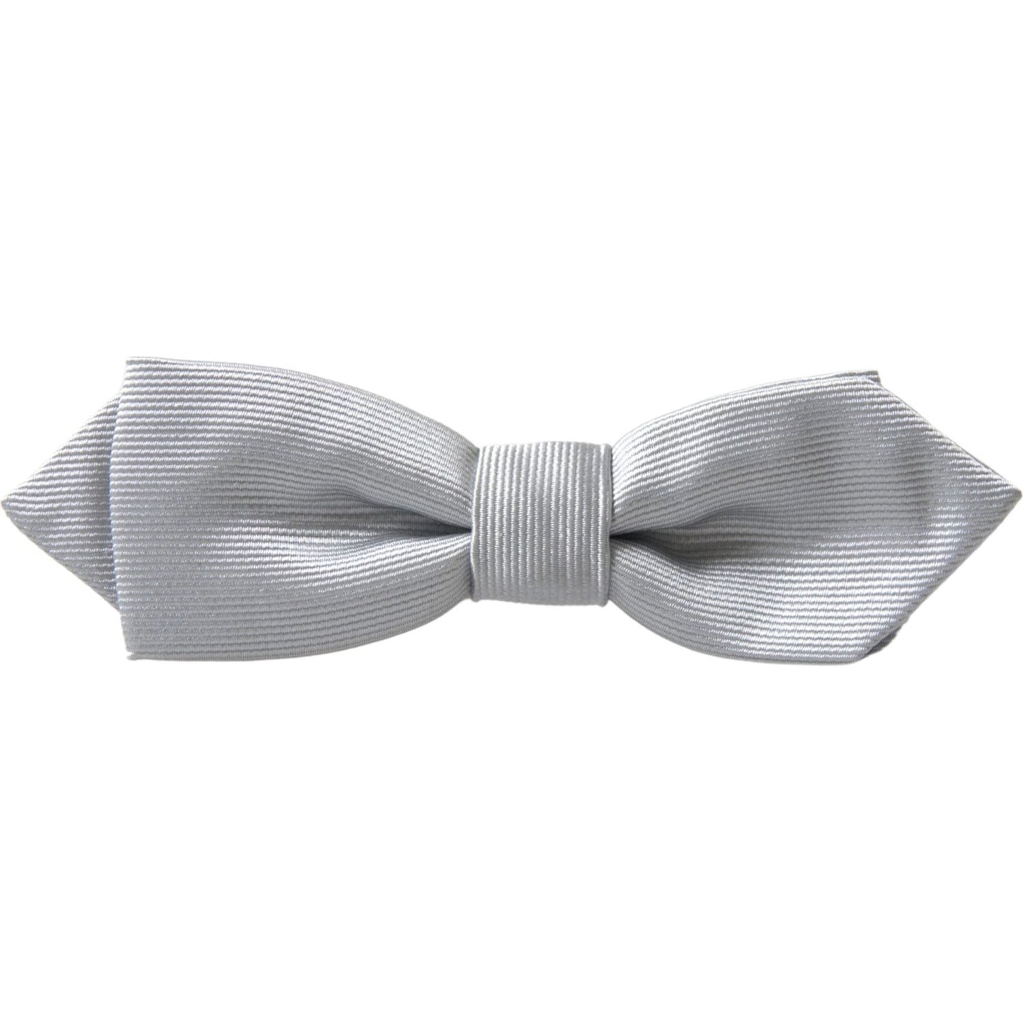 Dolce & Gabbana Elegant Silk Bow Tie in Grey Dolce & Gabbana Dark Gray