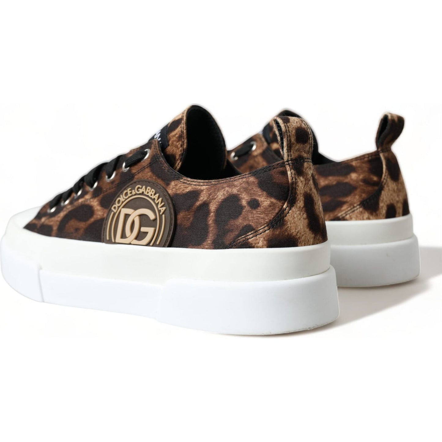 Dolce & Gabbana Elegant Leopard Print Casual Sneakers Dolce & Gabbana Black