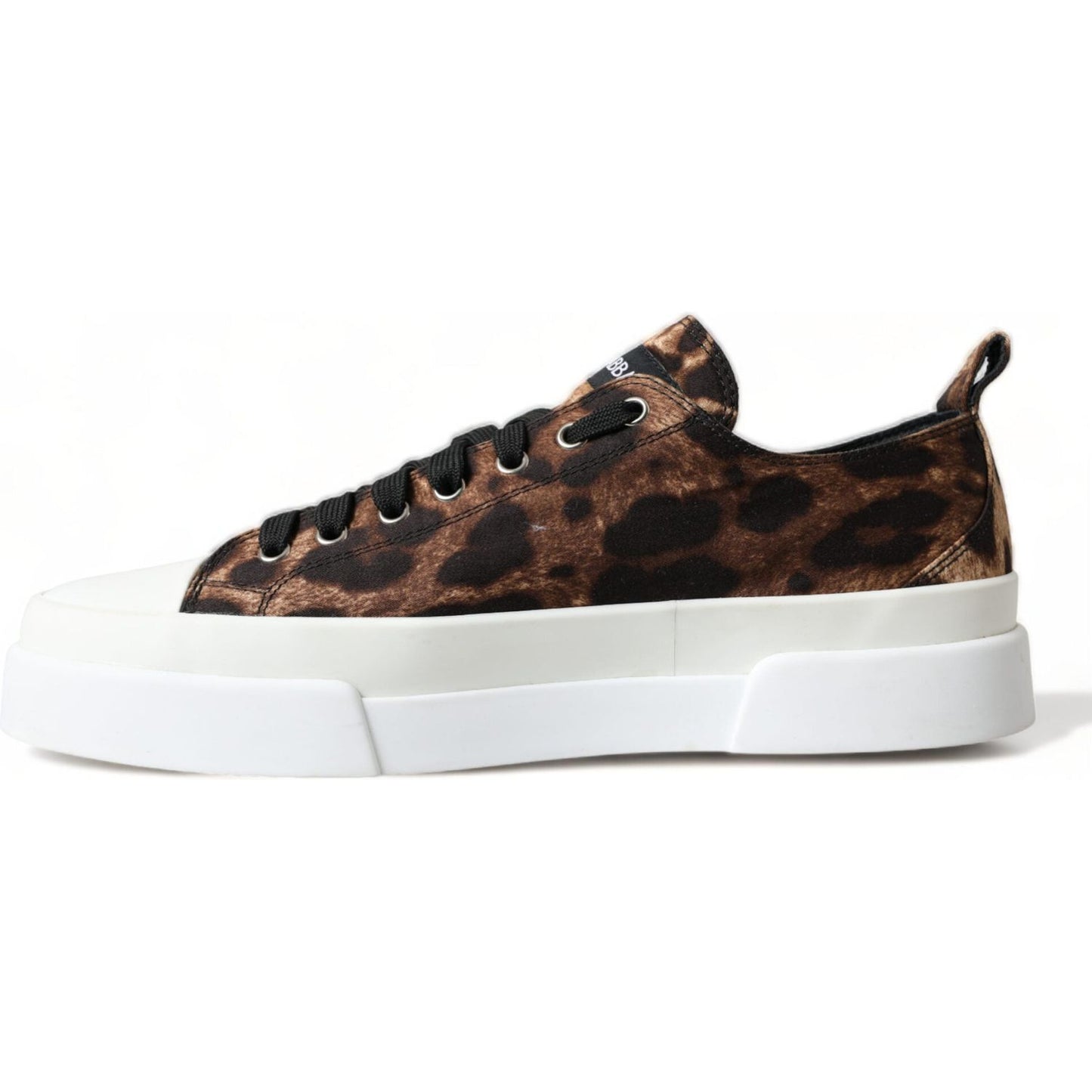Dolce & Gabbana Elegant Leopard Print Casual Sneakers Dolce & Gabbana Light Gray