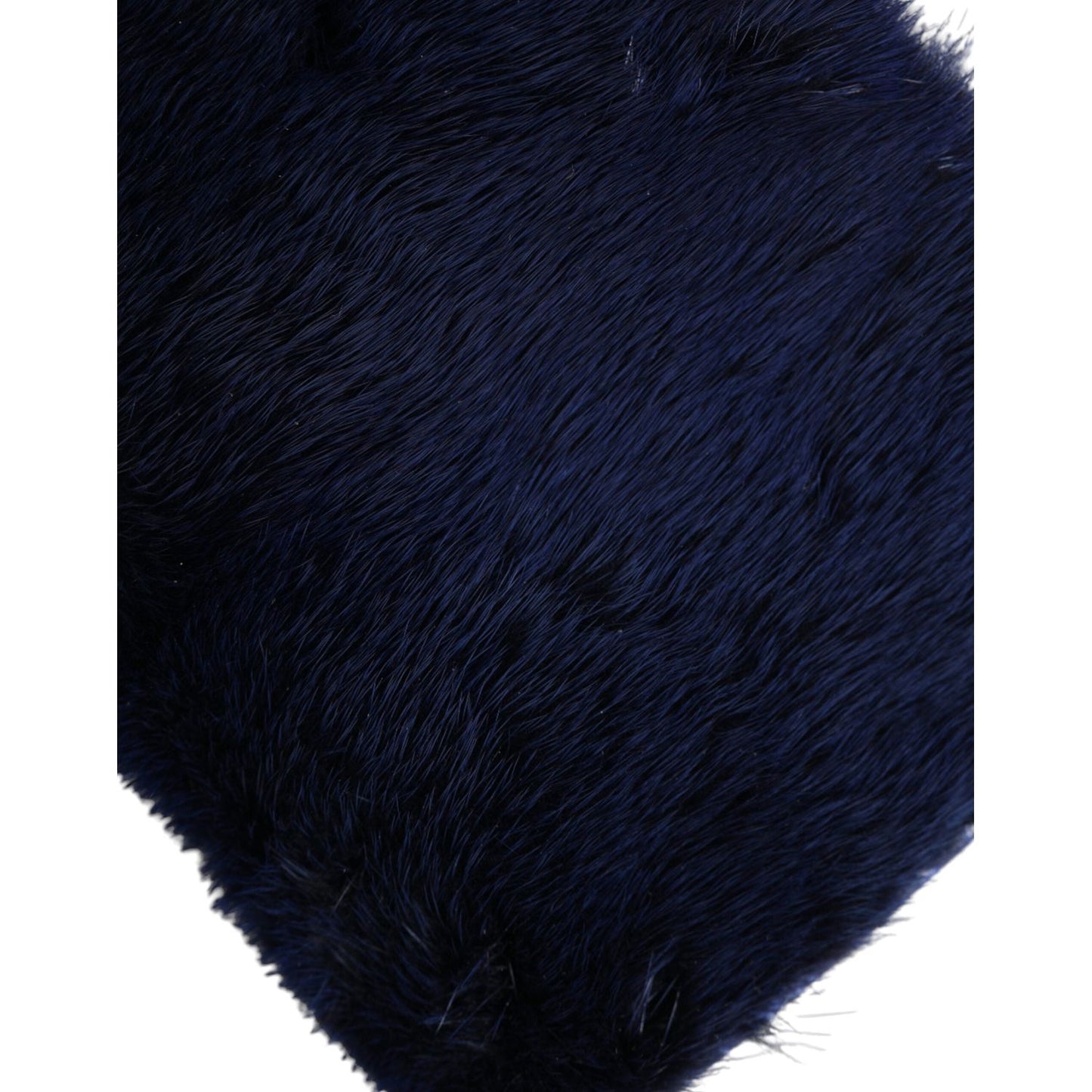 Dolce & Gabbana Exquisite Blue Mink Fur Shoulder Bag Dolce & Gabbana Black