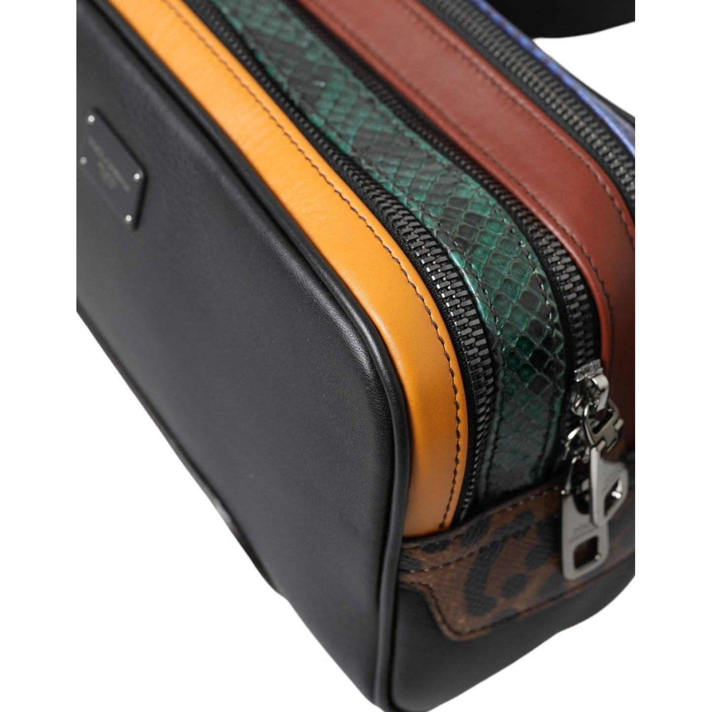 Dolce & Gabbana Exotic Leather Leopard Belt Bag Dolce & Gabbana Dark Slate Gray
