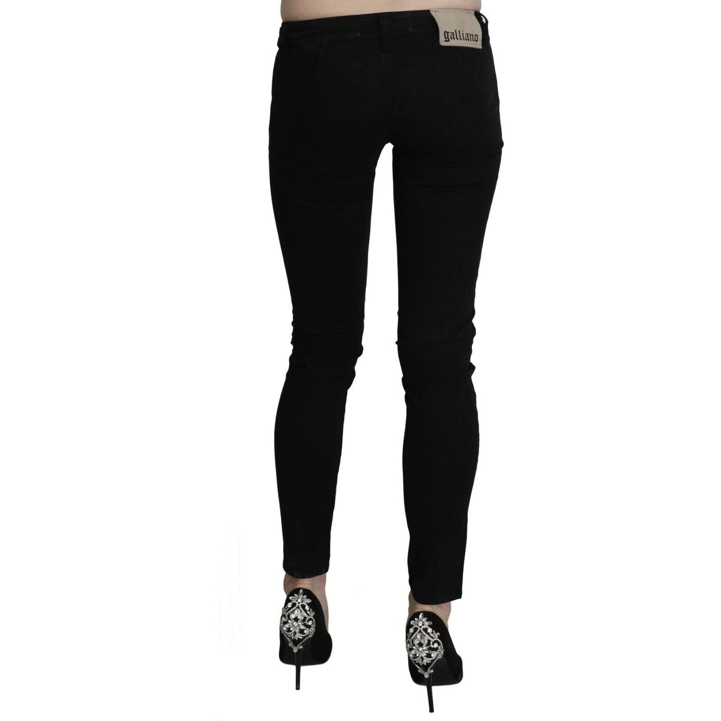 Dolce & Gabbana Chic Black Low Waist Slim Fit Skinny Jeans Dolce & Gabbana Black