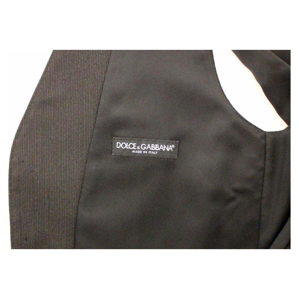 Dolce & Gabbana Classic Gray Wool Blend Dress Vest Dolce & Gabbana Dark Slate Gray