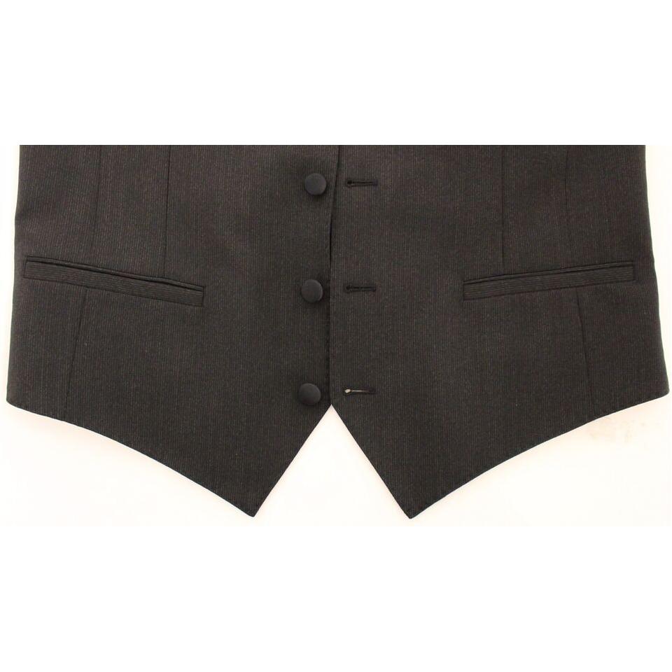 Dolce & Gabbana Classic Gray Wool Blend Dress Vest Dolce & Gabbana Dark Slate Gray