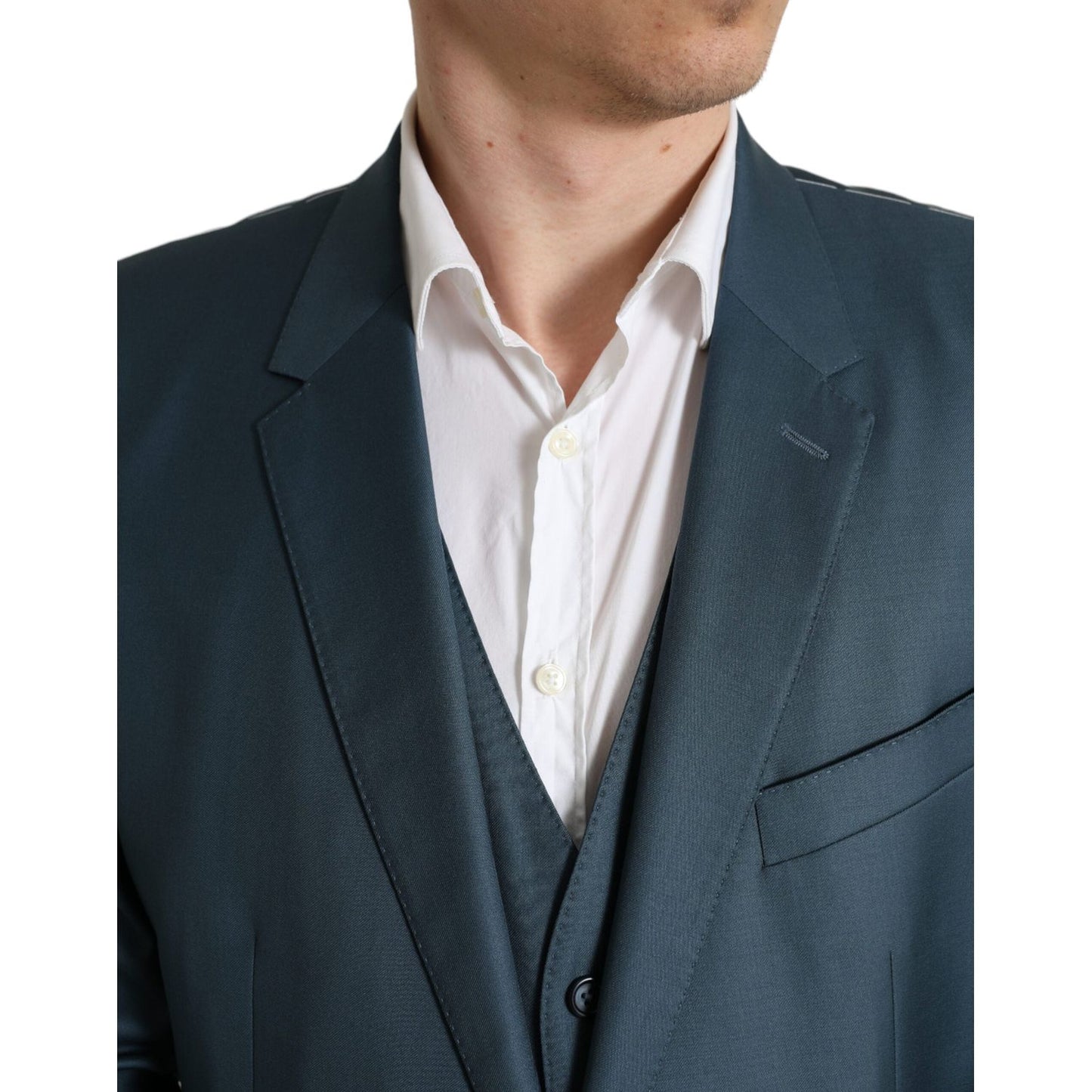Dolce & Gabbana Elegant Green Martini Two-Piece Wool Suit Dolce & Gabbana Dark Slate Gray